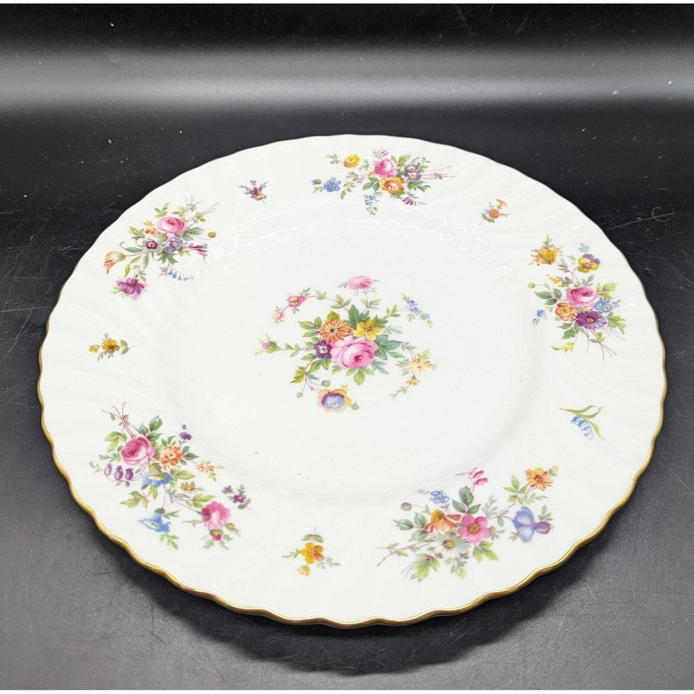 Vintage Minton Bone China MARLOW Dinner Plate 10.5" Flower Pink Rose England